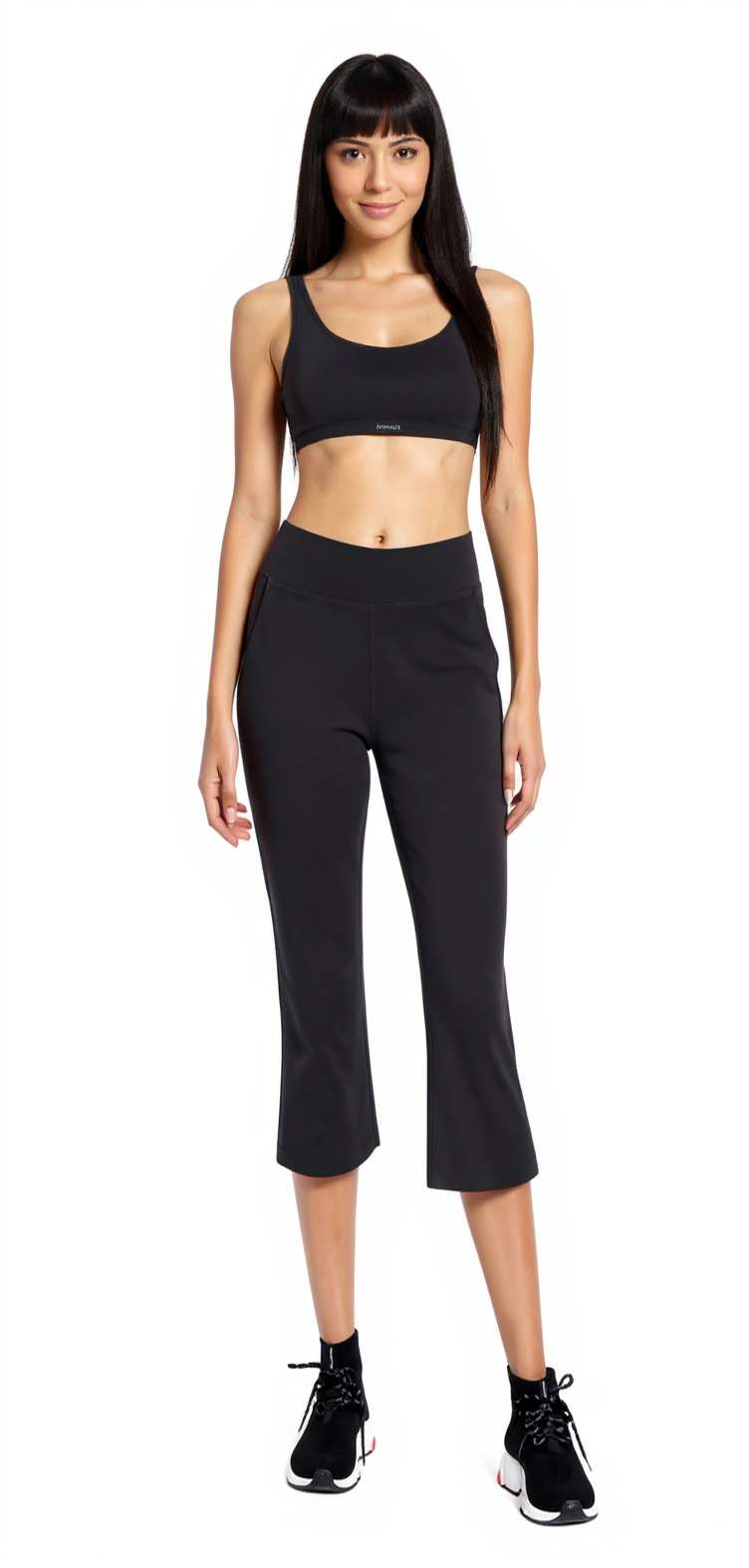 Bootcut Capri Yoga Pants — Charcoal